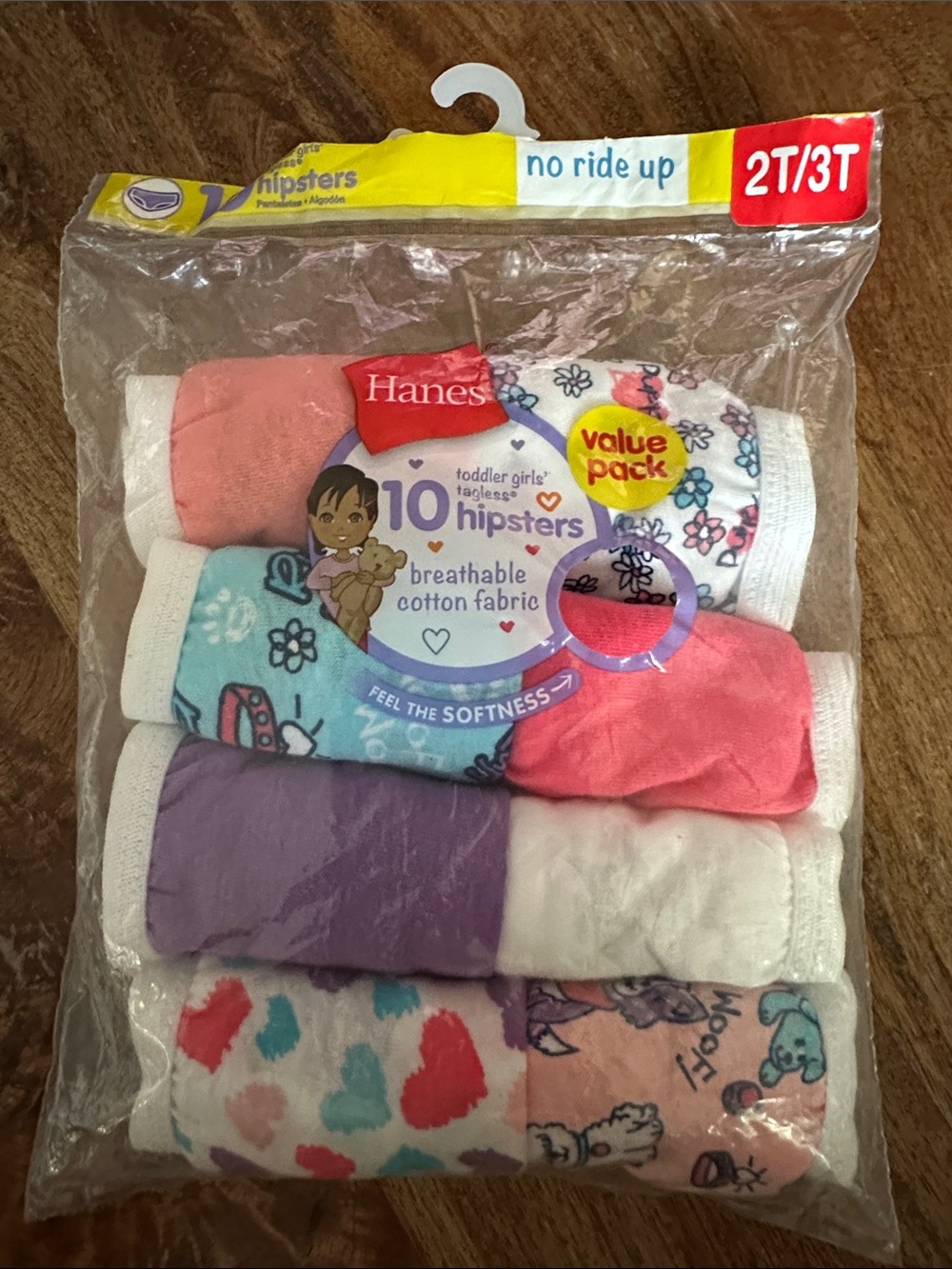 Hanes Toddler underwear panties hipsters | 2T/3T